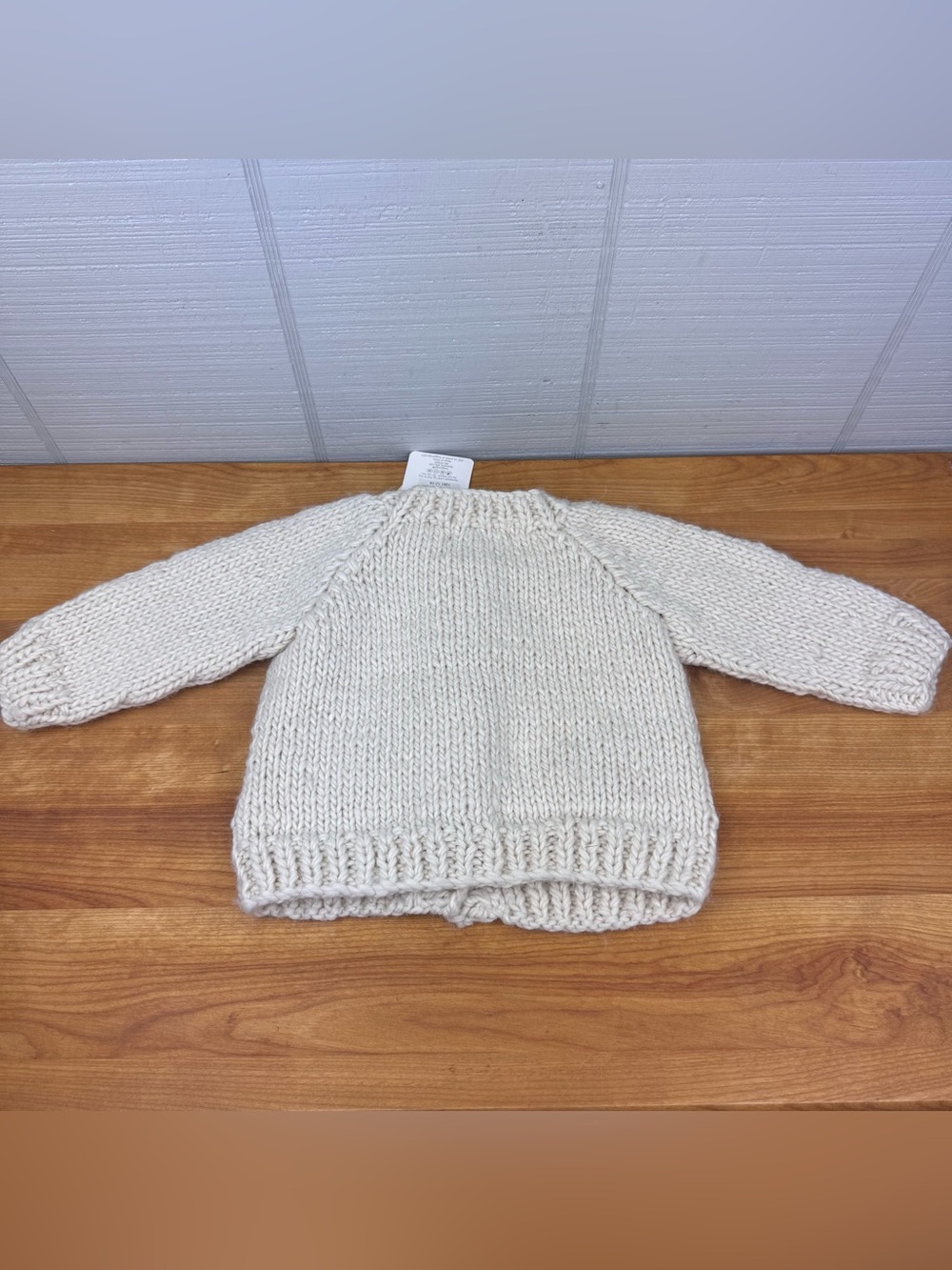 NWT Huggalugs Puppy Cardigan Infant Baby Sweater Hand Knit Button Up 12-18m - Picture 3 of 4